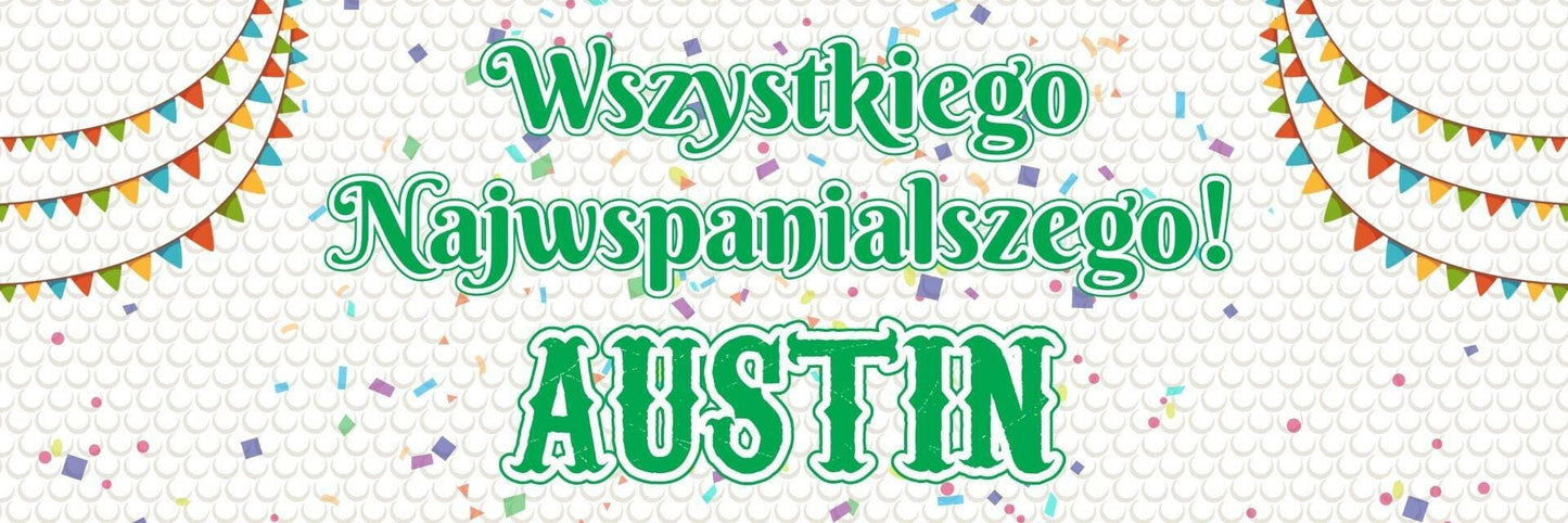 2 Personalised Wszystkiego Najwspanialszego Najlepszego Party Banners Posters