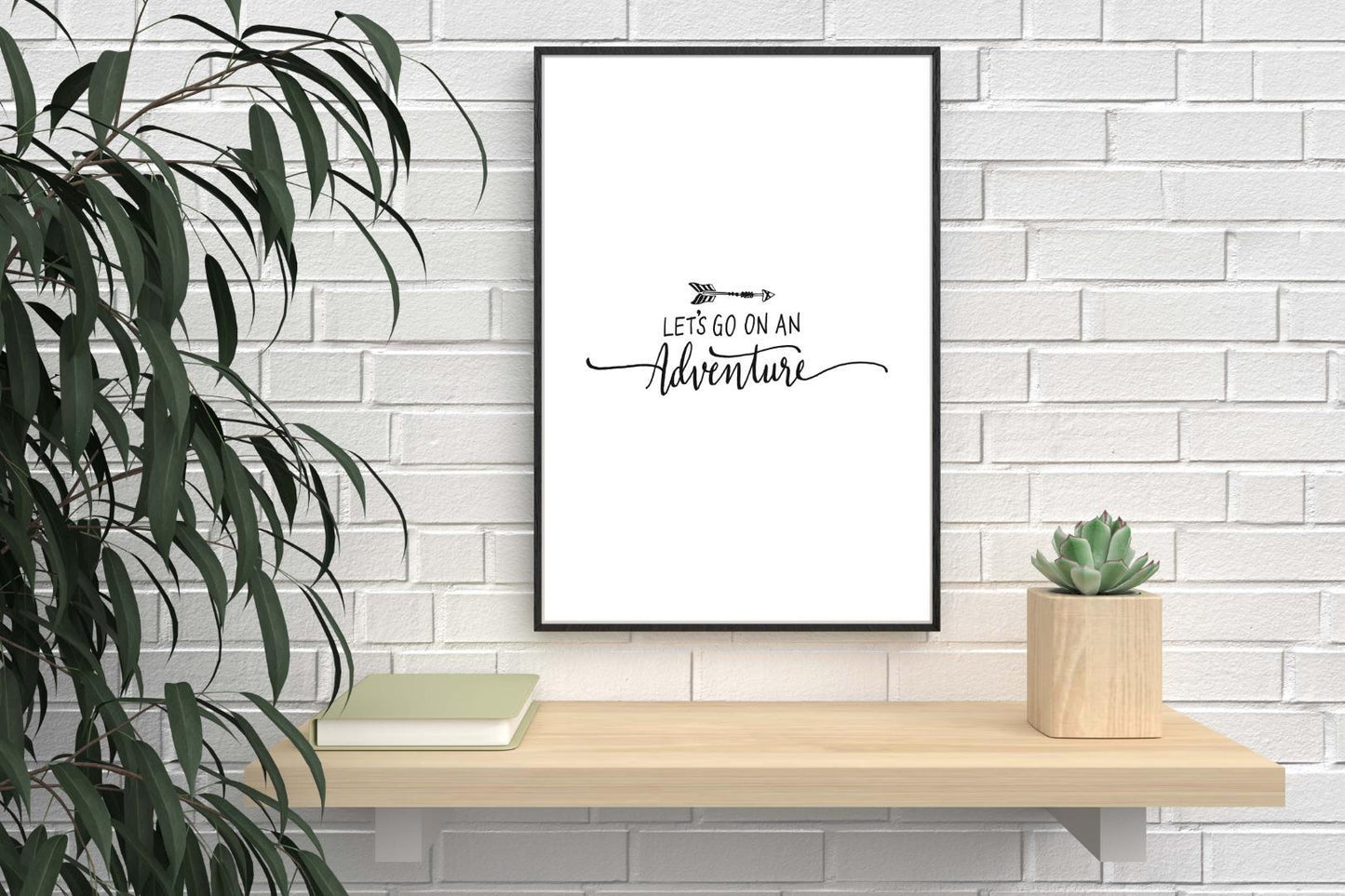 Lets Go On An Adventure Inspirational Positive Thoughts Poster Print Wall Art