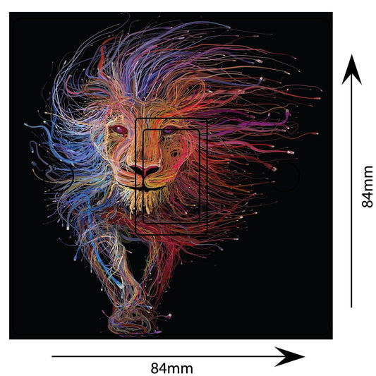 Lion Abstract Trippy Art Light Switch Sticker Cover Vinyl Skin Wall Decal