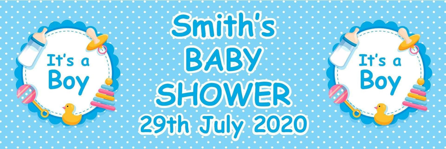2 Personalised Baby Shower Boy Or Girl Banners Party Celebration Decor Poster