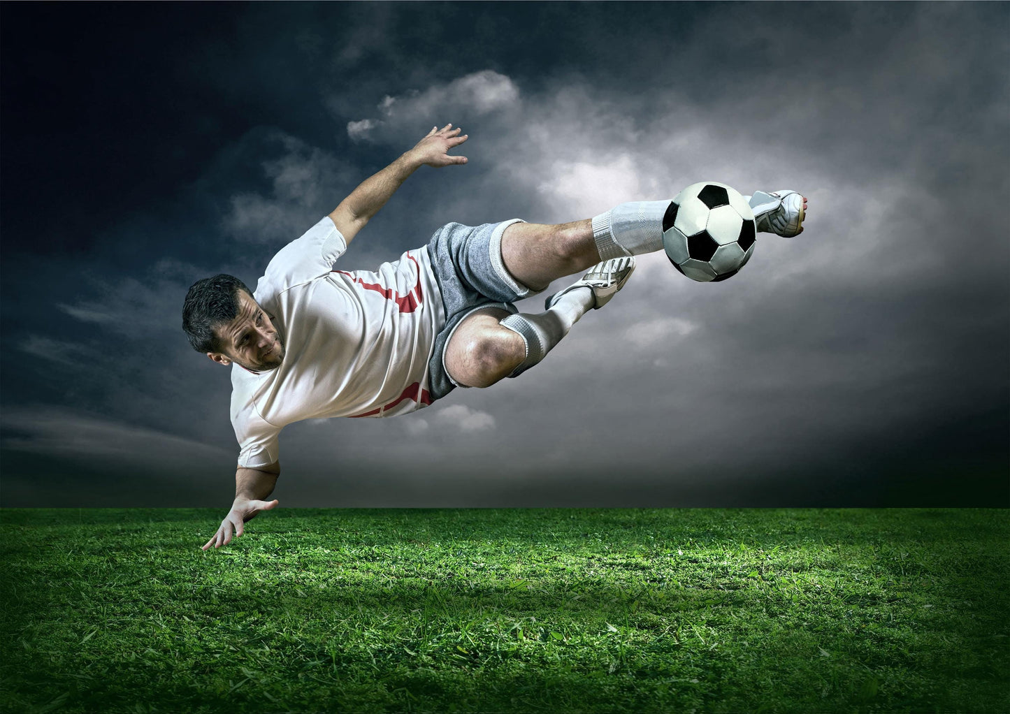 Childrens Footballer Giant Poster - A4 A3 A2 A1 Sizes