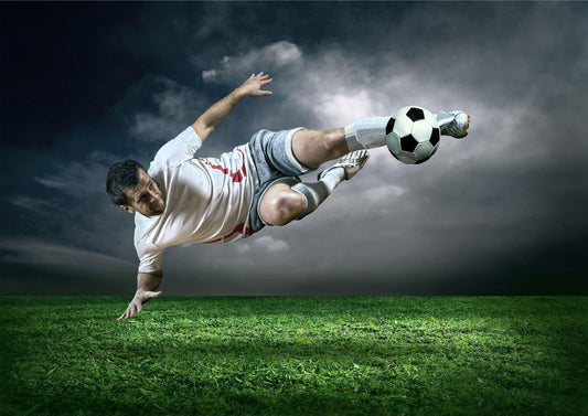 Childrens Footballer Giant Poster - A4 A3 A2 A1 Sizes