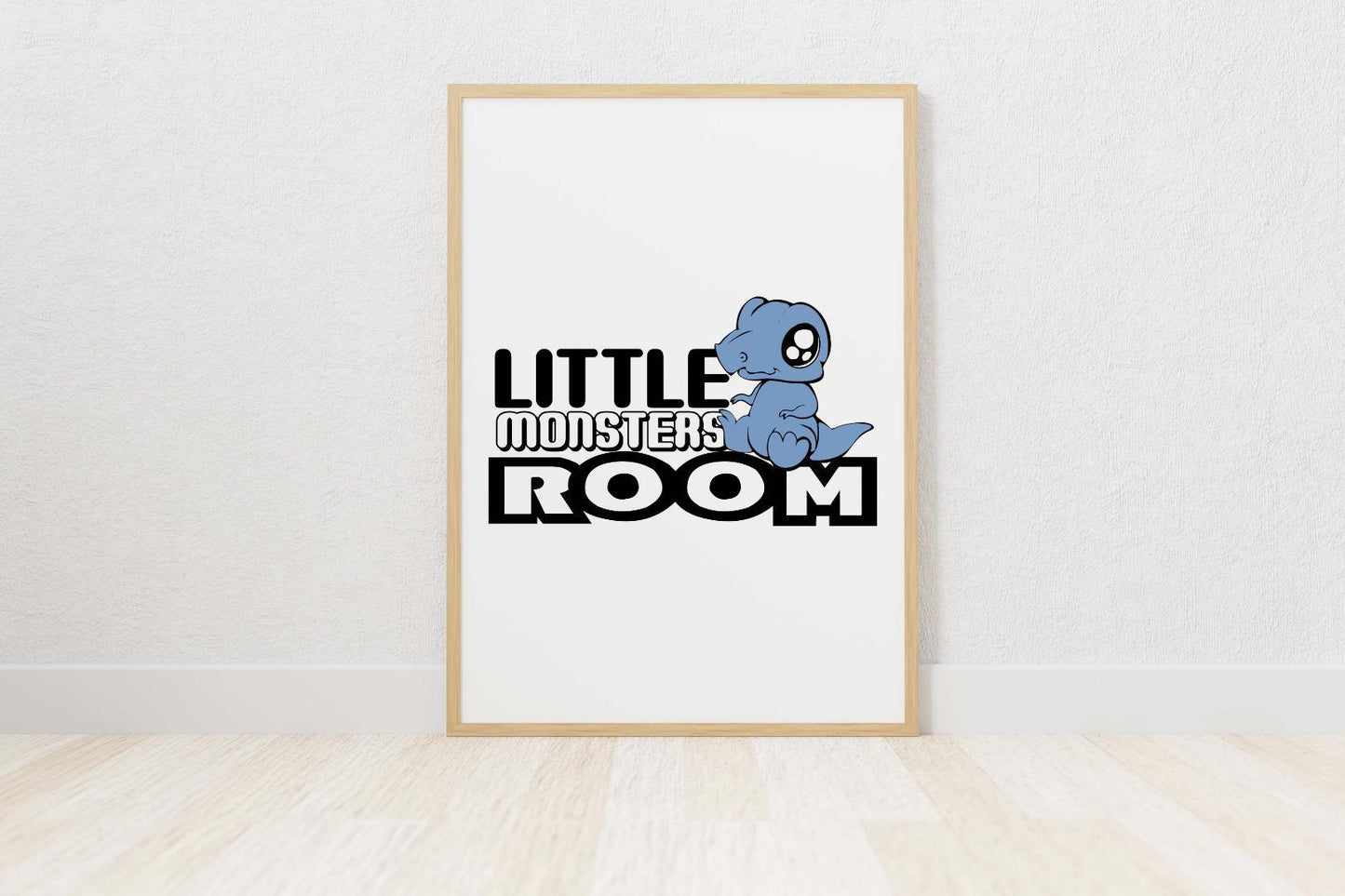 Little Monster Room Children Door Poster Decor Kids Boys Girls Poster Wall