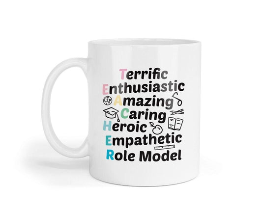 Teacher Definition Coffee Mug & Coaster: Educational Role Model Gift