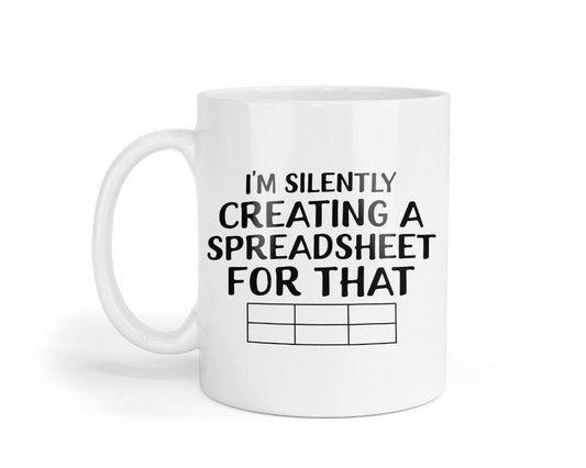Funny Accountant Mug & Coaster Set: Spreadsheet Joke Gift