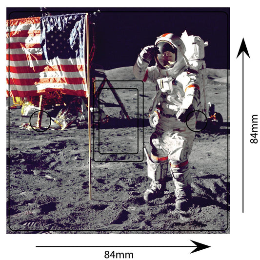 Moon Landing Usa 3d Light Switch Sticker Cover Vinyl Skin Wall Decal Decor