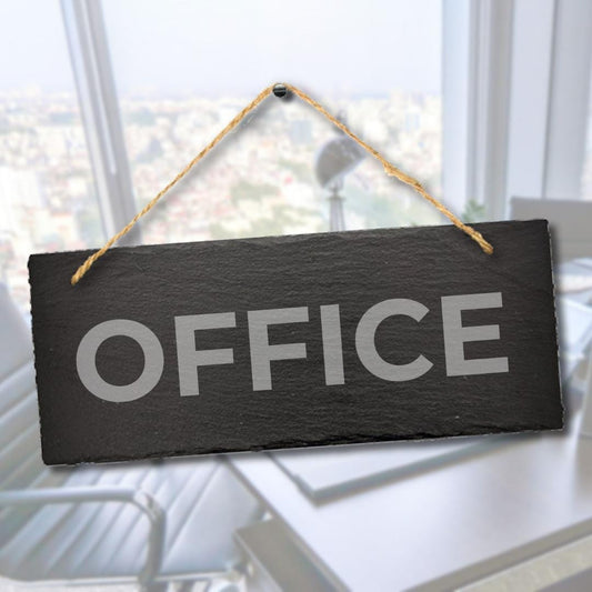 Office Engraved Hanging Indoor Outdoor Slate Plaque Home Decor Office Gift Sign