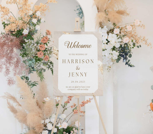 Personalised Wedding Welcome Sign: Elegant Custom A1-A4 Poster or Digital Print
