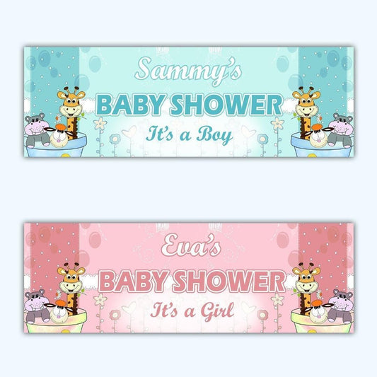 Personalised Baby Shower Banner: Custom Name, Party Decoration (2-Pack)