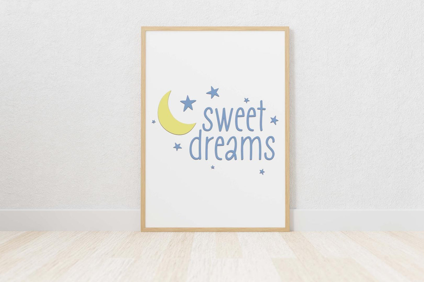 Sweet Dreams Moon Motivational Inspirational Positive Thoughts Poster Print Wall