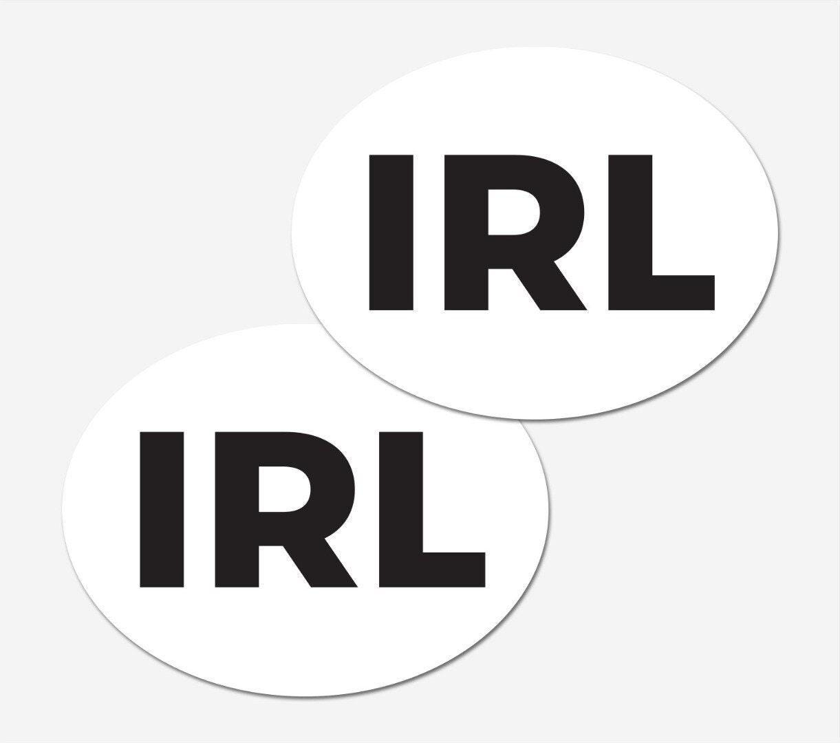 2 X Irl Car Stickers White Oval Self-adhesive Vinyl Car, Van, Lorry