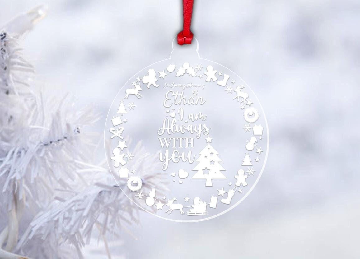 Personalised Christmas Bauble Memorial Son Daughter Any Name Hanging Tree Decor Keepsake Gift