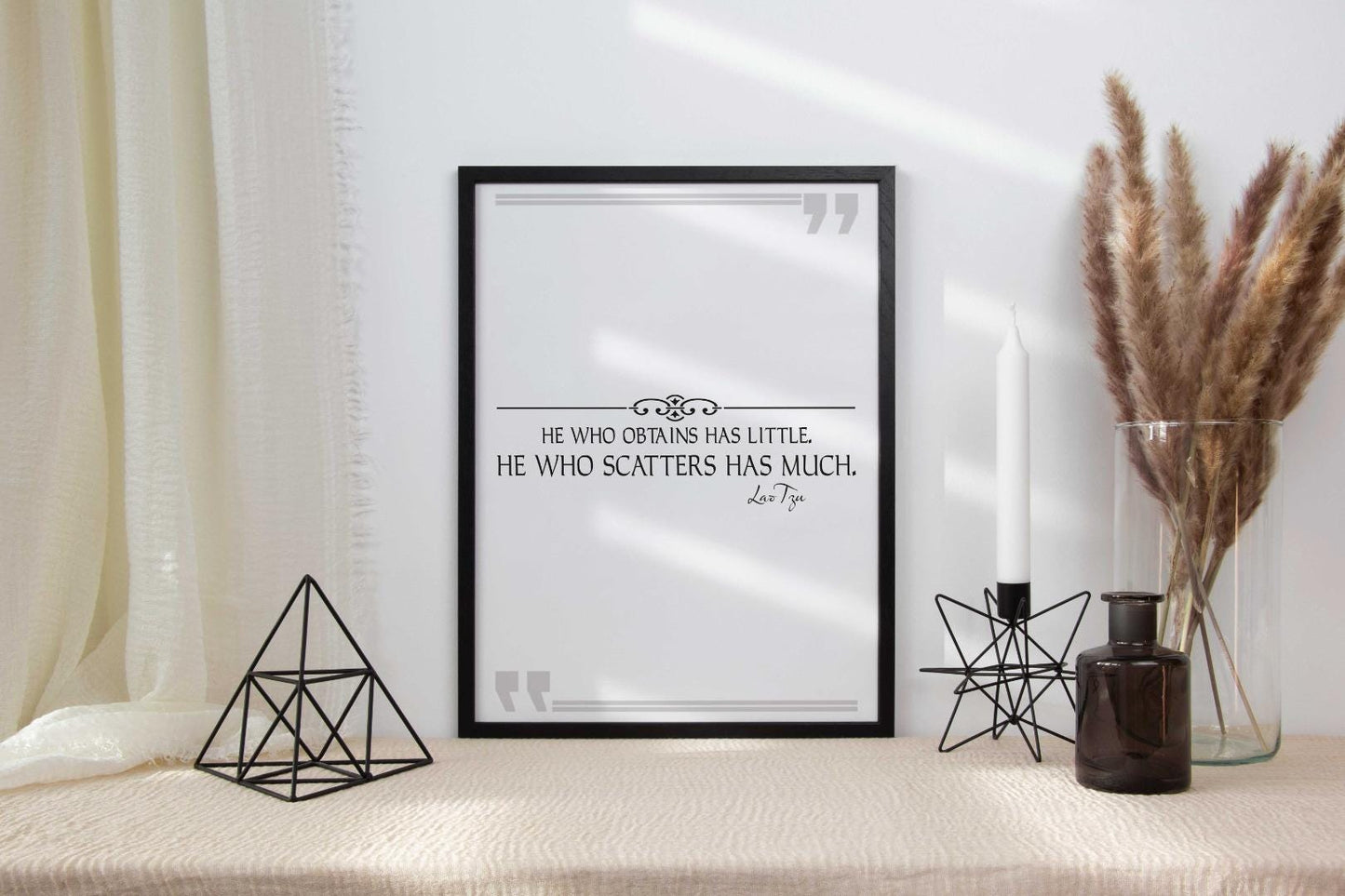 He Who Obtains Has Little Positive Thought Quote Art Poster Print Wall