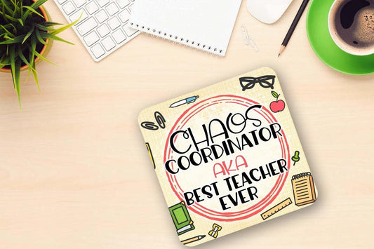 Chaos Coordinator Teacher Mug and Coaster Gift Set