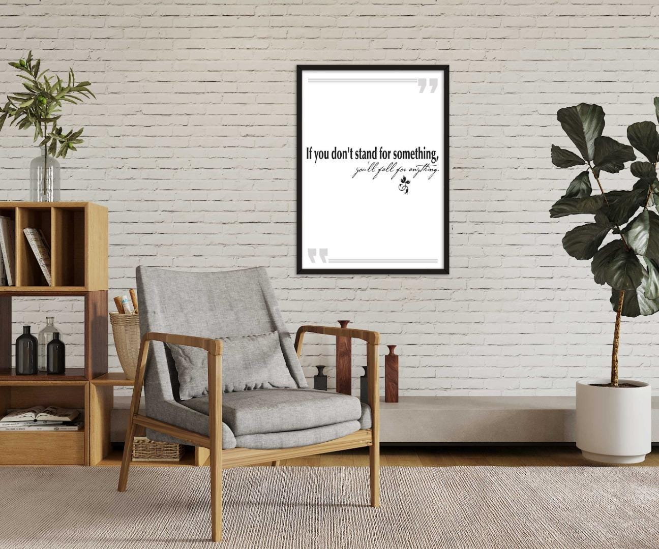 If You Dont Stand For Something Positive Thought Quote Poster Art Wall