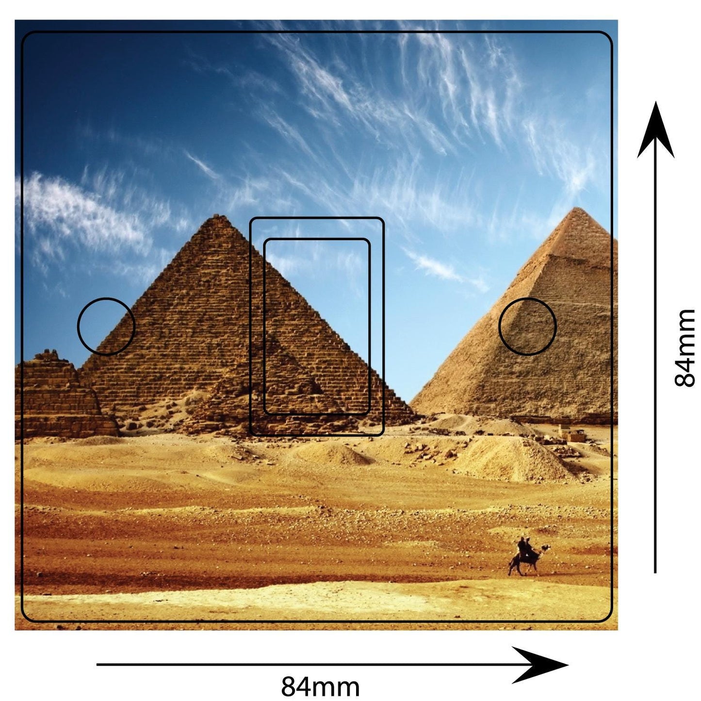 Pyramids Egypt 3d Decor Light Switch Sticker Cover Vinyl Skin Wall Decal Decor