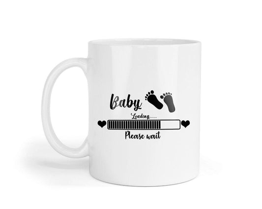 Baby Loading Please Wait - Ceramic Novelty Mug & Coaster Coffee Tea Cup Gift For Her