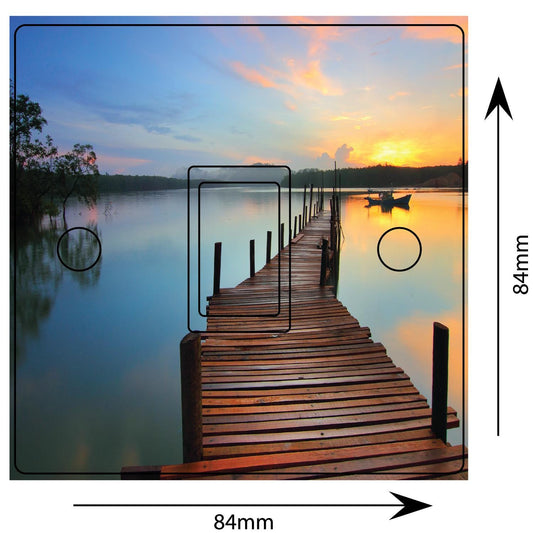 Seaport Path Gazing 3d Light Switch Sticker Cover Vinyl Skin Wall Decal Decor