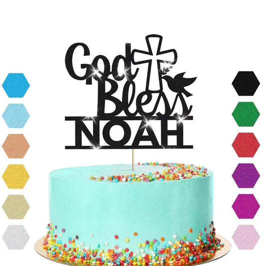 Personalised God Bless Confirmation Cake Topper Congratulation Birthday Cake Any Name