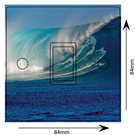 Sea Wave Surf Light Switch Sticker Cover Vinyl Skin Wall Decal Decor