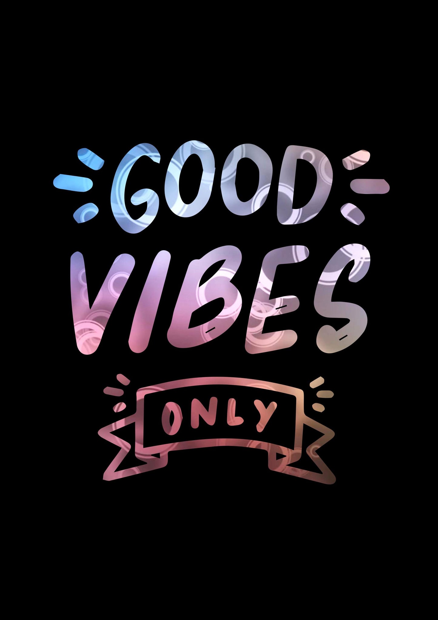 Good Vibes Only Wall Poster Inspirational Motivational Quote Bedroom Print Decor