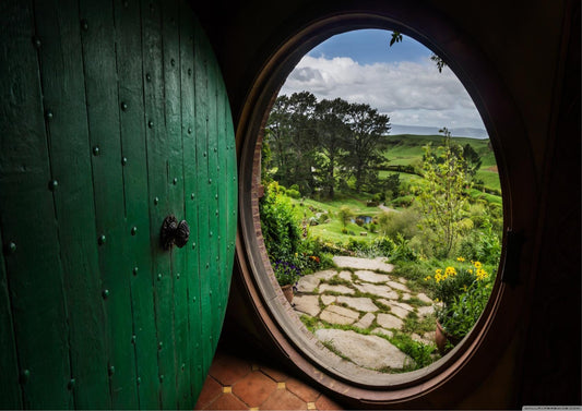 Hobbit House View Landscape Giant Poster - A5 A4 A3 A2 A1 Huge Sizes