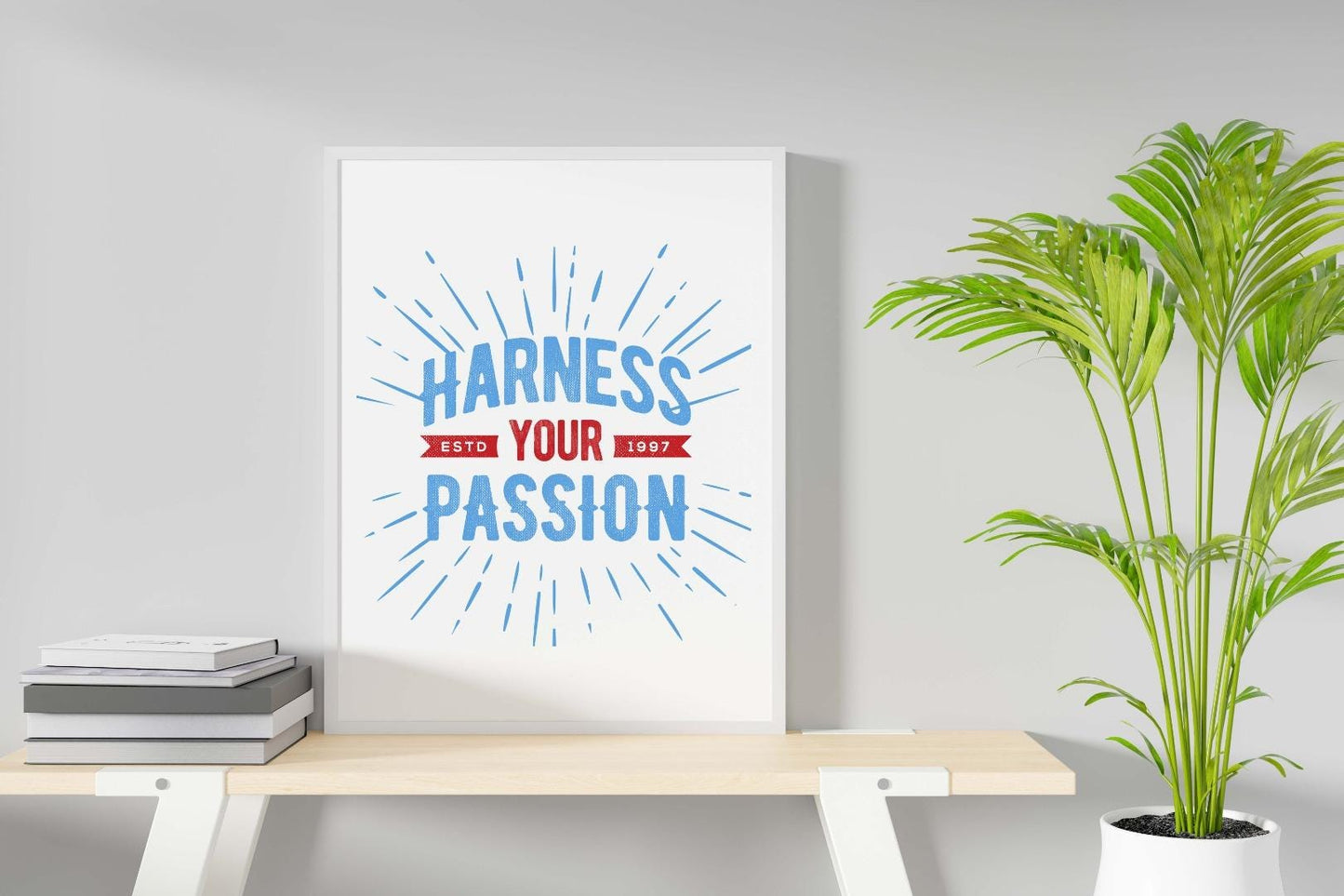 Harness Your Passion Motivational Inspirational Quote Picture Poster Print Wall