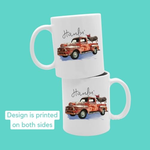 Haulin Ass Donkey Vintage Pickup Truck | Ceramic Coffee Mug | 11 OZ