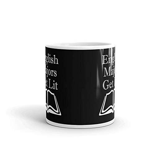 English Majors Get Lit Graduation Office Work | Ceramic Coffee Mug | 11 OZ