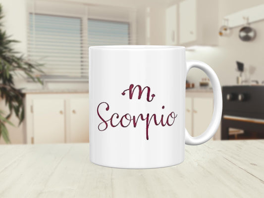 Scorpio Zodiac Mug: Elegant Coffee Tea Cup, UK Made