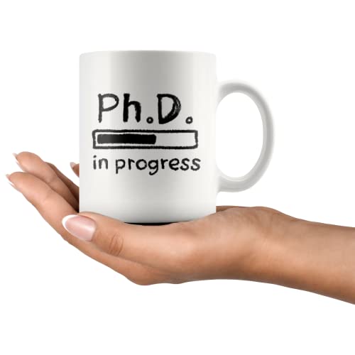 PhD in Progress Future Dr Doctor Gifts Medical | Ceramic Coffee Mug | 11 OZ