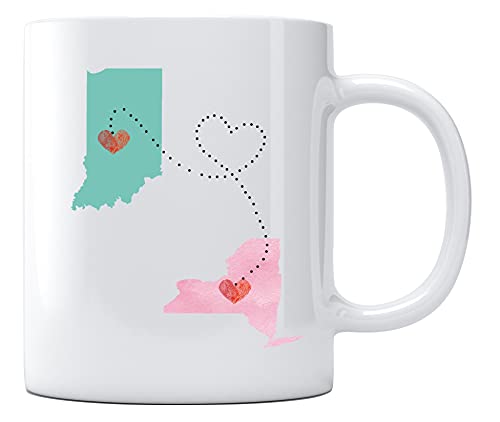 Indiana and New York Moving Away After | Ceramic Coffee Mug | 11 OZ