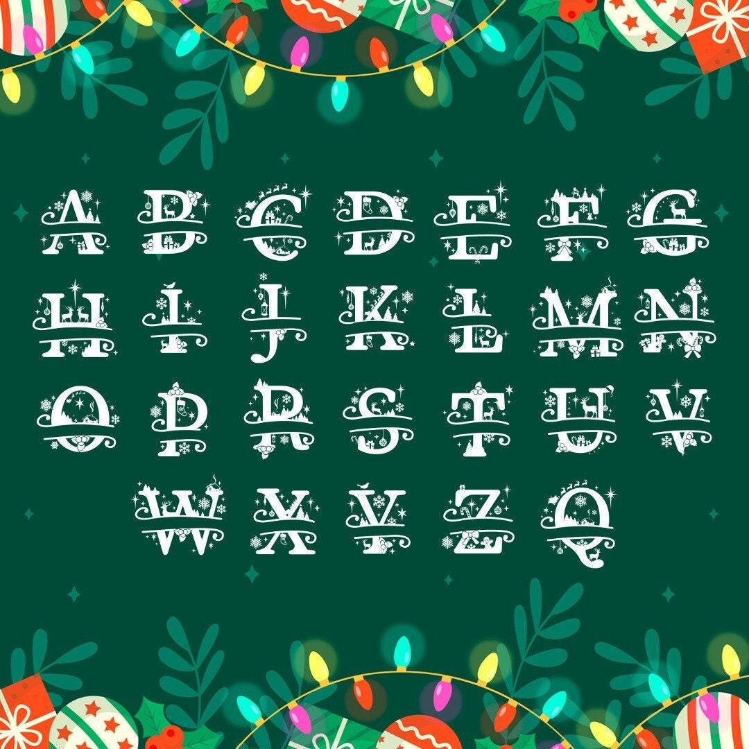 Personalised Christmas Bauble Family Name Monogram Xmas Decoration Gift 2 Sizes