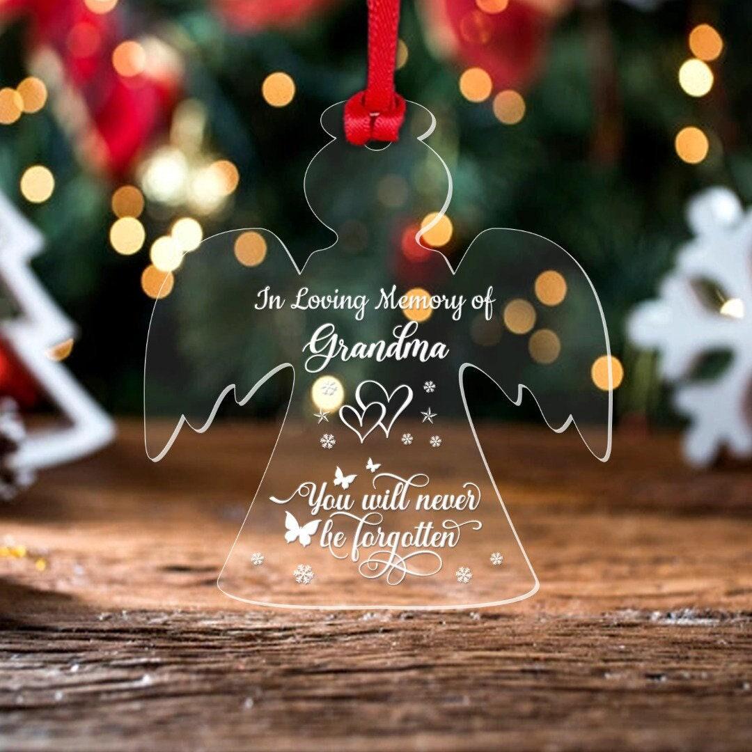 Personalised Name Memorial Christmas Bauble Xmas Tree Ornament Remembrance Gift