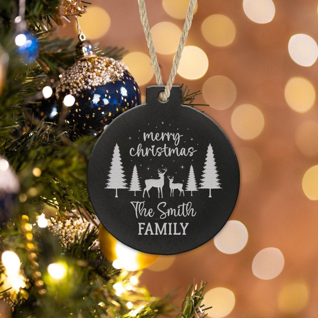 Personalised Merry Christmas Family Bauble Xmas Tree Hanging Decor Keepsake Gift