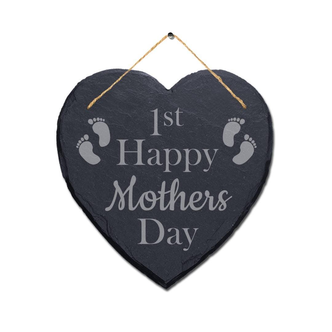 Personalised 1st Mothers Day Slate Hanging Plaque Sign Ideal Home Decor Gift