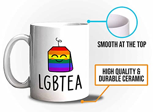Bubble Hugs LGBT LGBTEA Lesbian LGBTQ | Ceramic Coffee Mug | 11 OZ