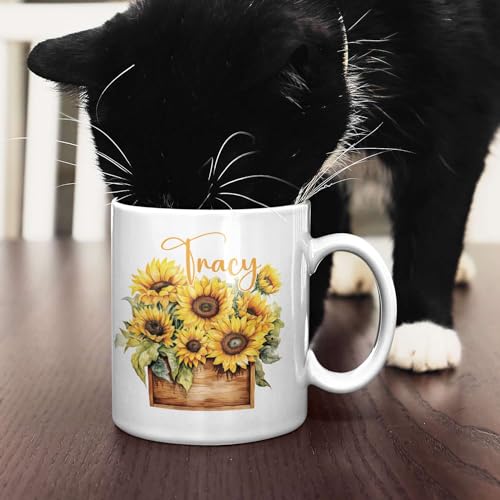 Thoughtful Customized Sunflowers Travel | Customised Coffee Mug | 11 OZ