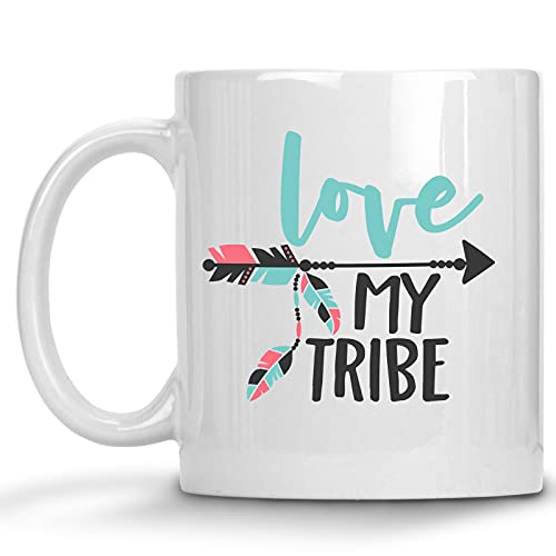 Love My Tribe Arrow Gift for Her | Ceramic Coffee Mug | 11 OZ