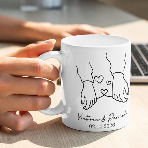 Personalized Couples Holding Hand Custom | Customised Coffee Mug | 11 OZ