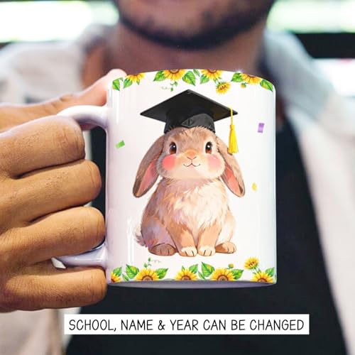 Custom Happy Graduation Bunny Baby Accent | Customised Coffee Mug | 11 OZ