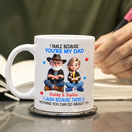 Personalized Names Father and Daughter I | Customised Coffee Mug | 11 OZ