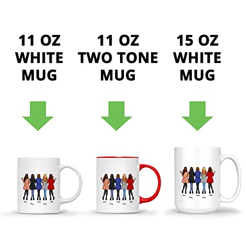 GOSSBY Personalized Custom 5 women Life Is | Customised Coffee Mug | 11 OZ