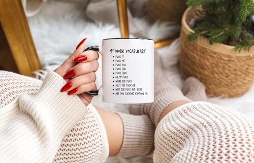 My Work Vocabulary Funny Coworker Birthday | Ceramic Coffee Mug | 11 OZ