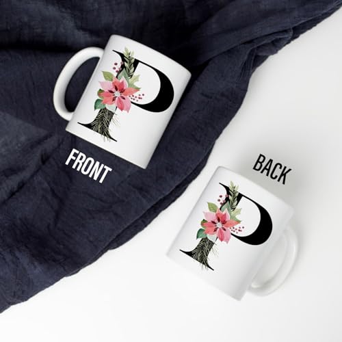 Personalized P Gifts Monogrammed Gift for | Customised Coffee Mug | 11 OZ
