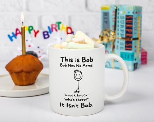 This Is Bob Funny Stickman Figure Has No Arms | Ceramic Coffee Mug | 11 OZ