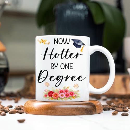 Now Hotter By One Degree Graduation Floral | Customised Coffee Mug | 11 OZ