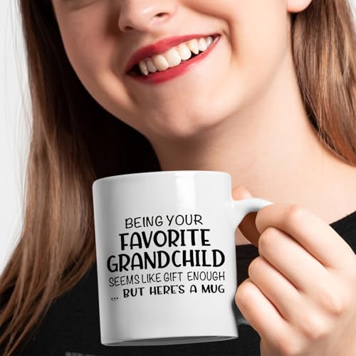 Veracco Being Your Favorite Grandchild Seems | Ceramic Coffee Mug | 11 OZ