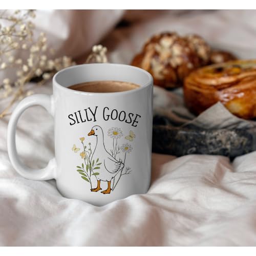 Cute Silly Goose Gifts for Women Funny | Ceramic Coffee Mug | 11 OZ