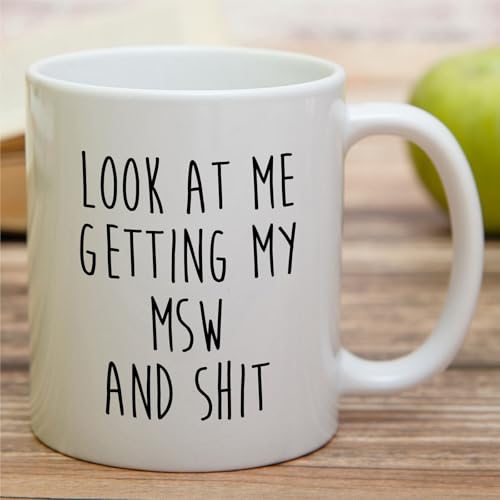 Funny Master of Social Work Graduation MSW | Ceramic Coffee Mug | 11 OZ
